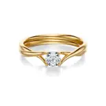 Pierścionek zaręczynowy złoty z diamentem AJPZ_132